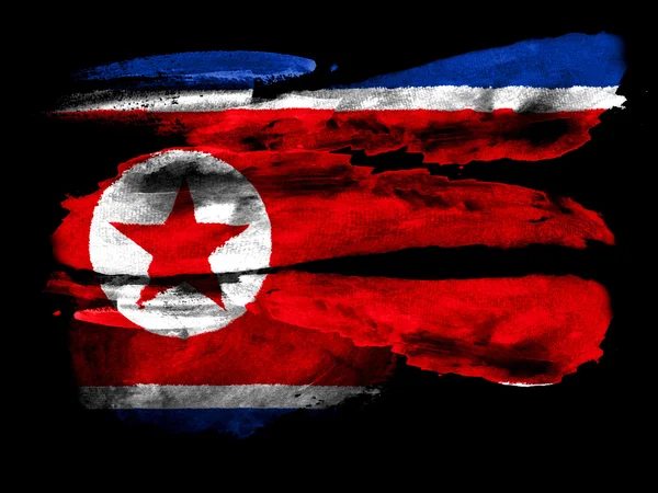 La bandera de Corea del Norte —  Fotos de Stock