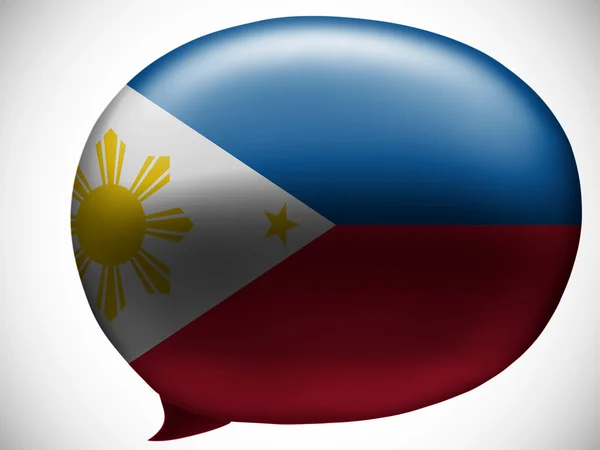 Philippinische Flagge — Stockfoto
