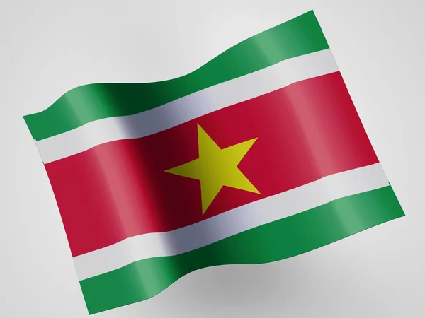 Flaga surinamskiego — Zdjęcie stockowe