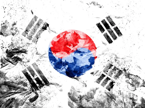 Sydkoreas flagga — Stockfoto