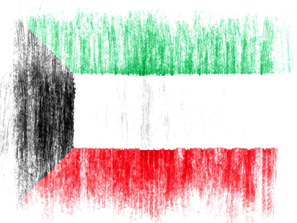 The Kuwaiti flag — Stock Photo, Image