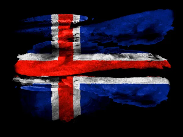 Die isländische Flagge — Stockfoto