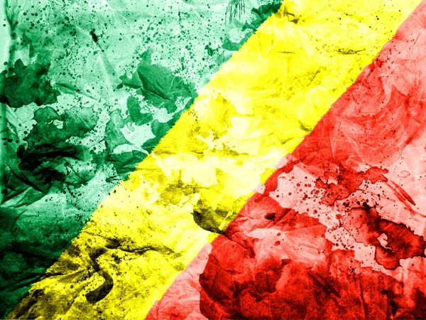 De vlag van congo — Stockfoto