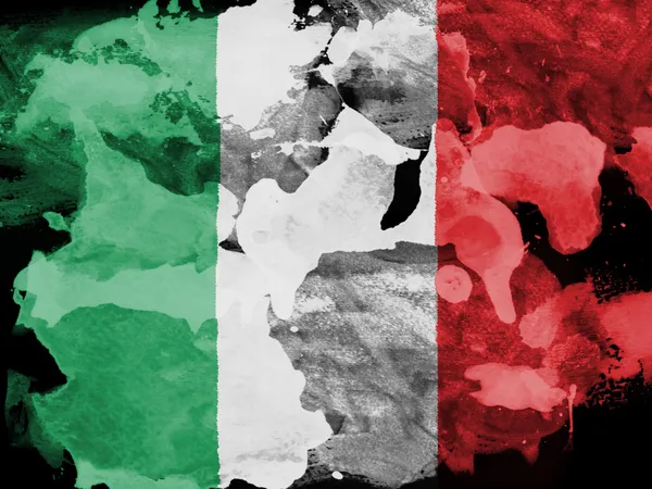 Włoskiej flagi — Zdjęcie stockowe