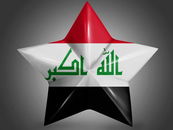 La bandiera irachena — Foto Stock