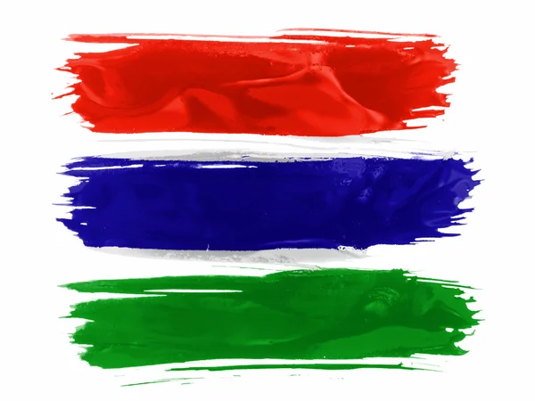 La bandiera del Gambia — Foto Stock