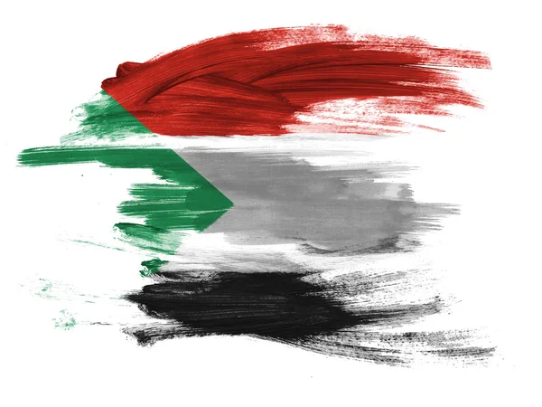 Die sudanesische Flagge — Stockfoto