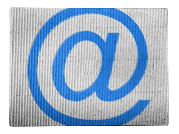 Email sign painted on painted on carton box — Stock Photo, Image