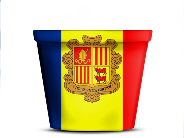 Bandeira de Andorra — Fotografia de Stock