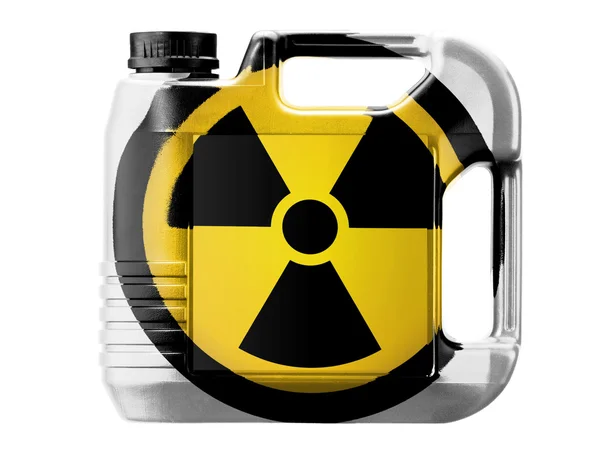 Nuclear radiation symbol painted on — Stock Photo, Image