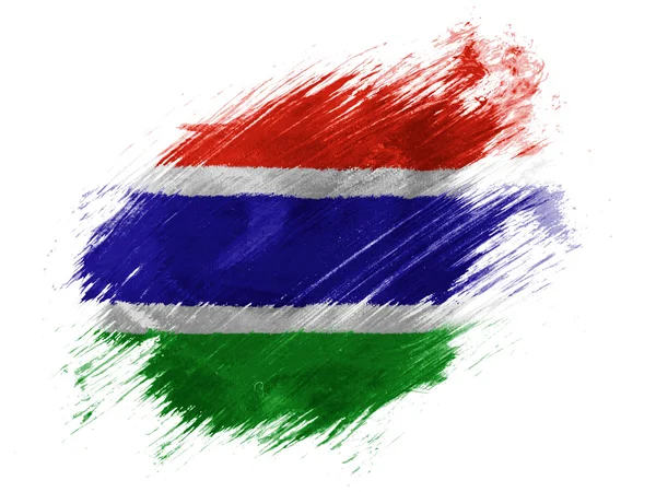 La bandera de Gambia — Foto de Stock