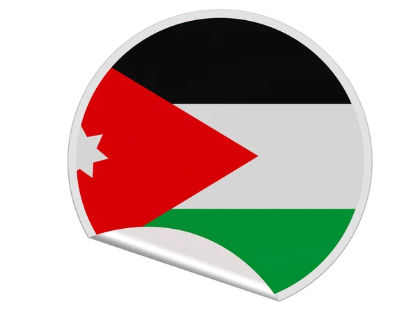 A Jordániai zászló — Stock Fotó