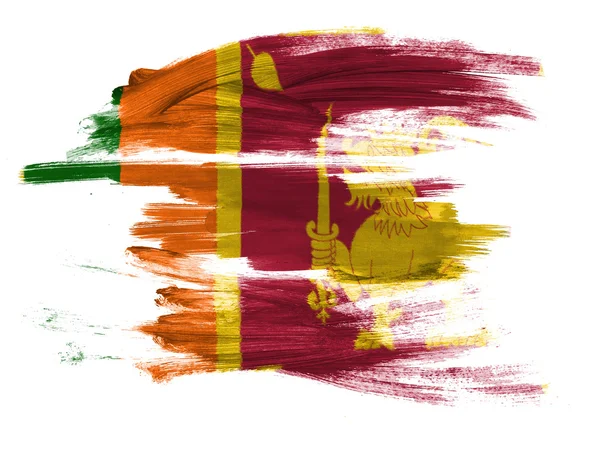 Sri lanka vlag geschilderd op wit oppervlak — Stockfoto