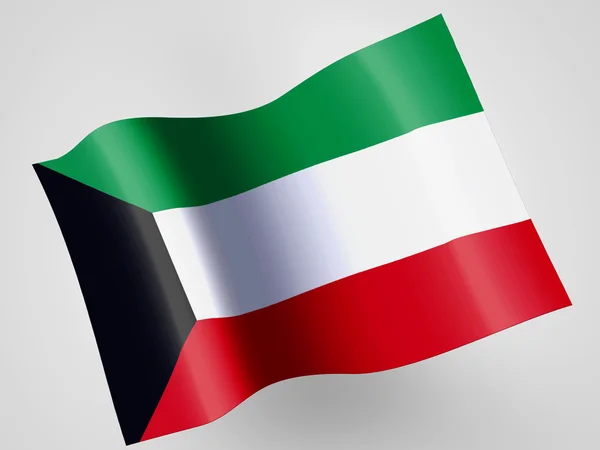 La bandera de Kuwait — Foto de Stock