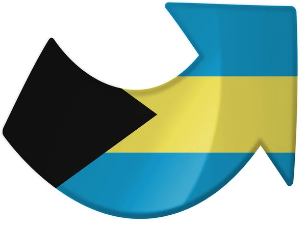 La bandera de Bahamas — Foto de Stock