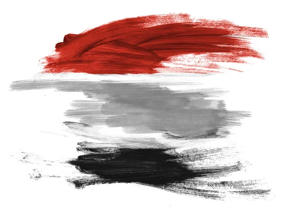 La bandera yemení — Foto de Stock