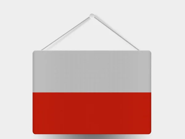 Den polska flaggan — Stockfoto