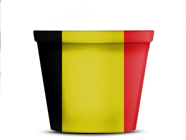 Det belgiske flagget – stockfoto