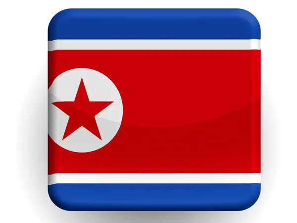 La bandera de Corea del Norte — Foto de Stock