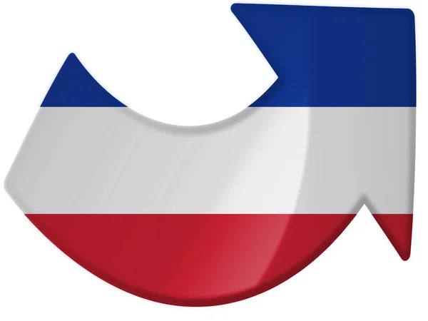 Flaga Serbii i Czarnogóry — Zdjęcie stockowe