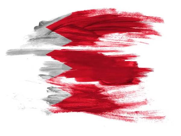 Bahrain. Bahraini flag painted on white surface — Stock Photo, Image