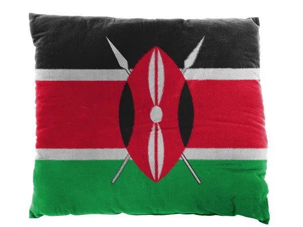 Kenya flag painted on pillow — Stock Photo, Image