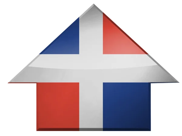 Le drapeau de la République dominicaine — Photo