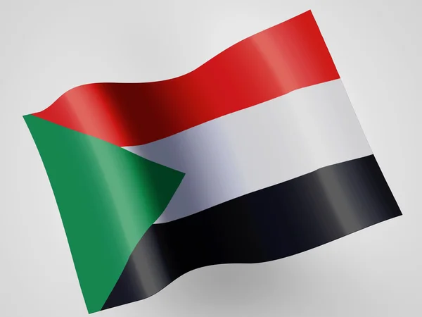Flaga Sudanu — Zdjęcie stockowe