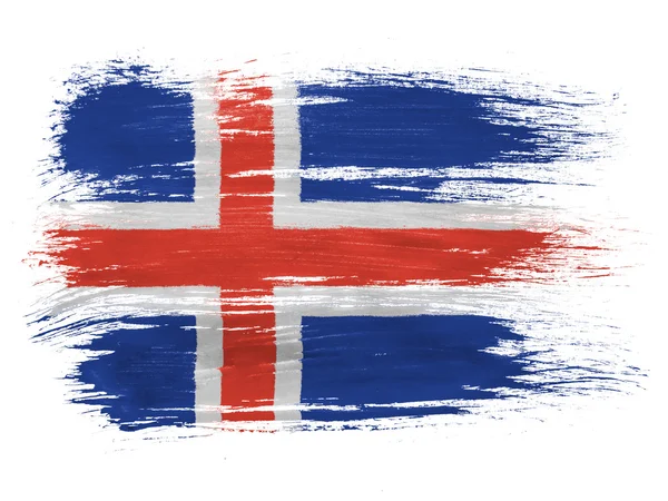 Den isländska flaggan — Stockfoto