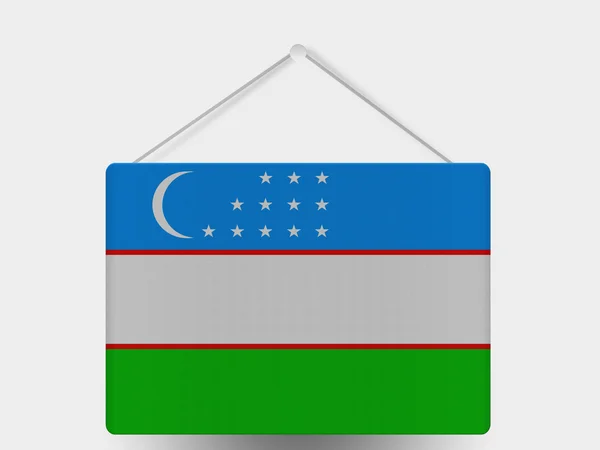 Uzbekistans flagga — Stockfoto