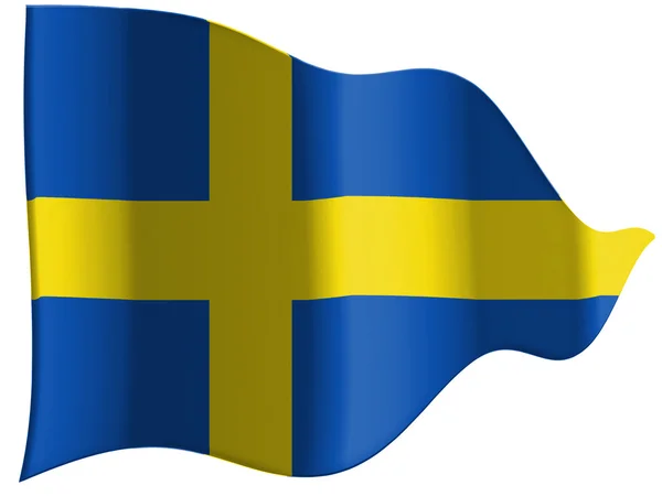 Die schwedische Flagge — Stockfoto