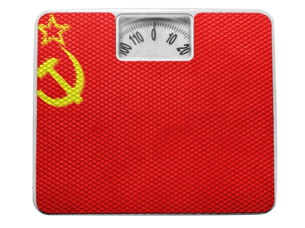 Флаг СССР раскрашен на балансе — стоковое фото