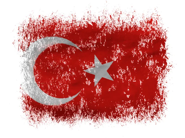 Den turkiska flaggan — Stockfoto
