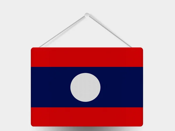 La bandera laosiana —  Fotos de Stock
