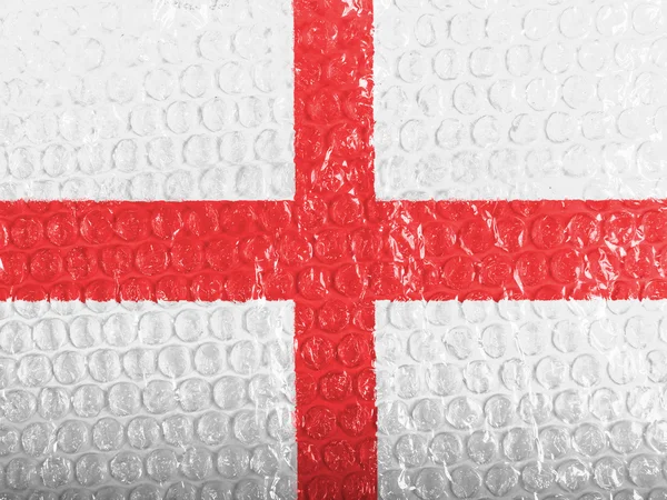 Inglaterra. Bandera inglesa pintada en bubblewrap —  Fotos de Stock