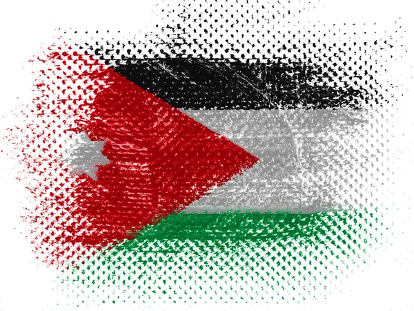 Die jordanische Flagge — Stockfoto