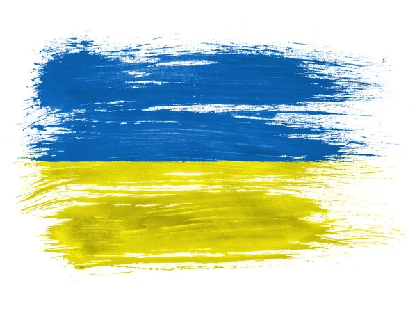 Die ukrainische Flagge — Stockfoto