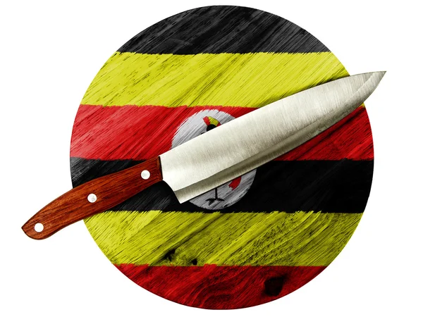 Uganda flag — Stock Photo, Image