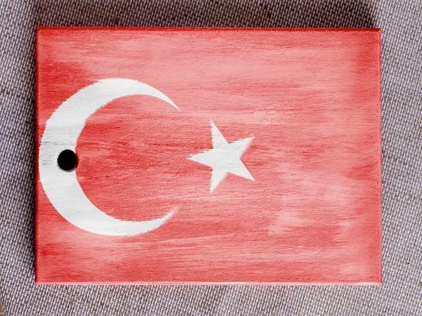 De Turkse vlag — Stockfoto