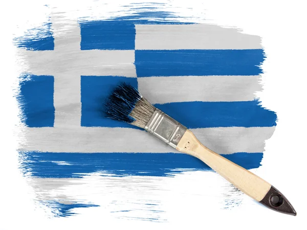 Die griechische Flagge — Stockfoto