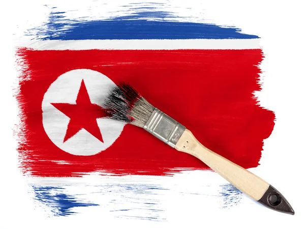 La bandera de Corea del Norte — Foto de Stock