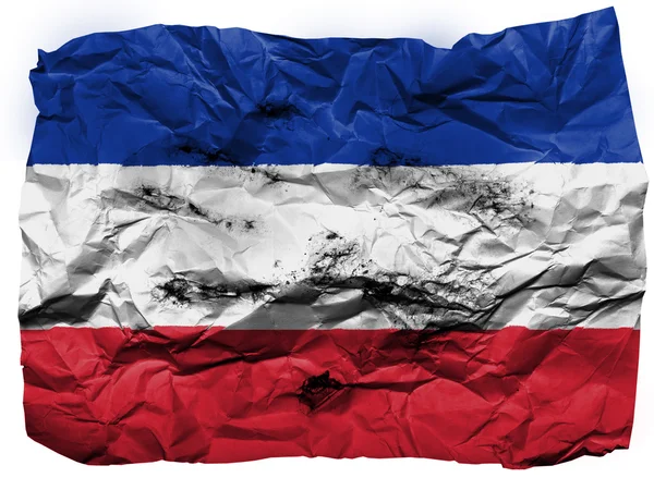 Serbia og Montenegro-flagget – stockfoto