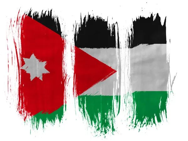 Die jordanische Flagge — Stockfoto