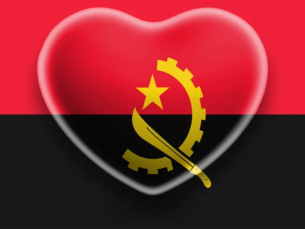 Angola. Angolas flagga — Stockfoto