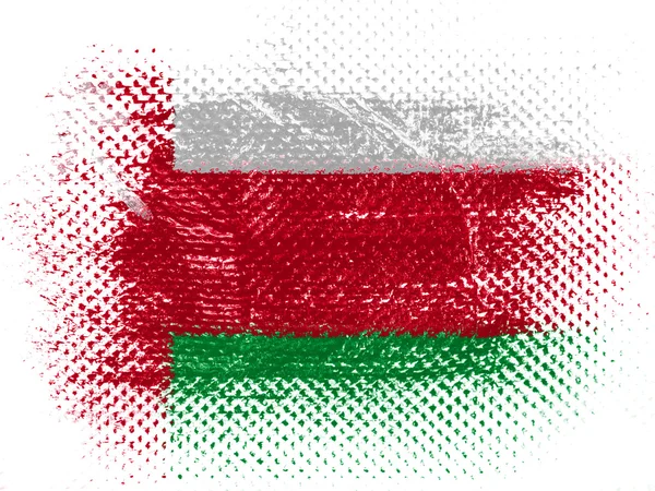 Oman flag on dotted surface — Stock Photo, Image