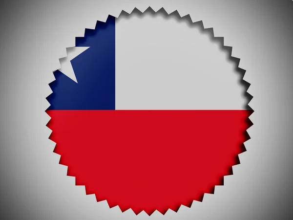 La bandera de Chile — Foto de Stock