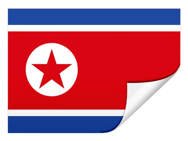 La bandera de Corea del Norte — Foto de Stock