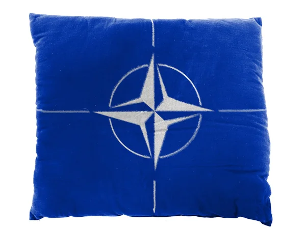 Symbol NATO malowane na poduszkę — Zdjęcie stockowe