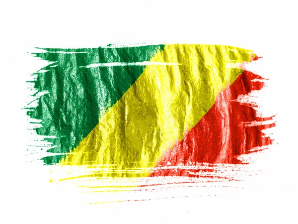 De vlag van congo — Stockfoto
