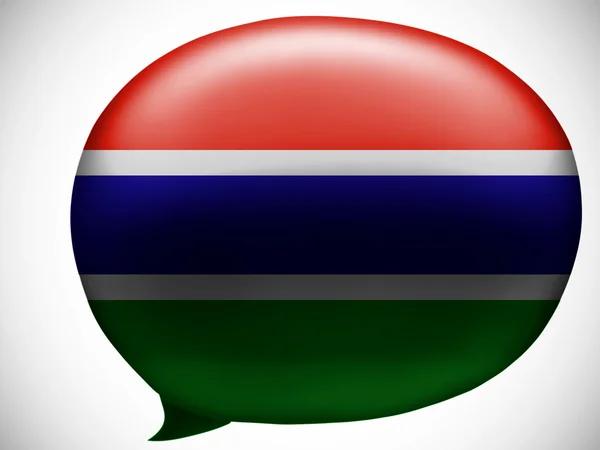 Die Gambia-Flagge — Stockfoto